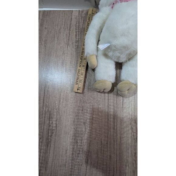 vintage Tb Trading co white Monkey gorilla plush stuffed animal toy 14"blue eyes - Picture 7 of 8